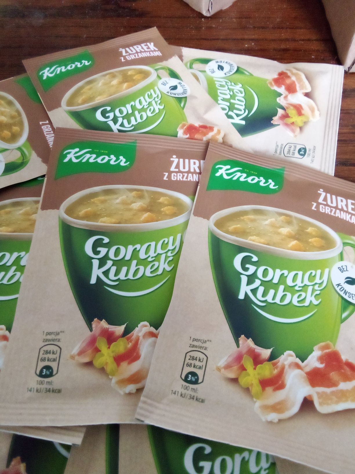 14 sztuk zupek gorący kubek Knorr żurek