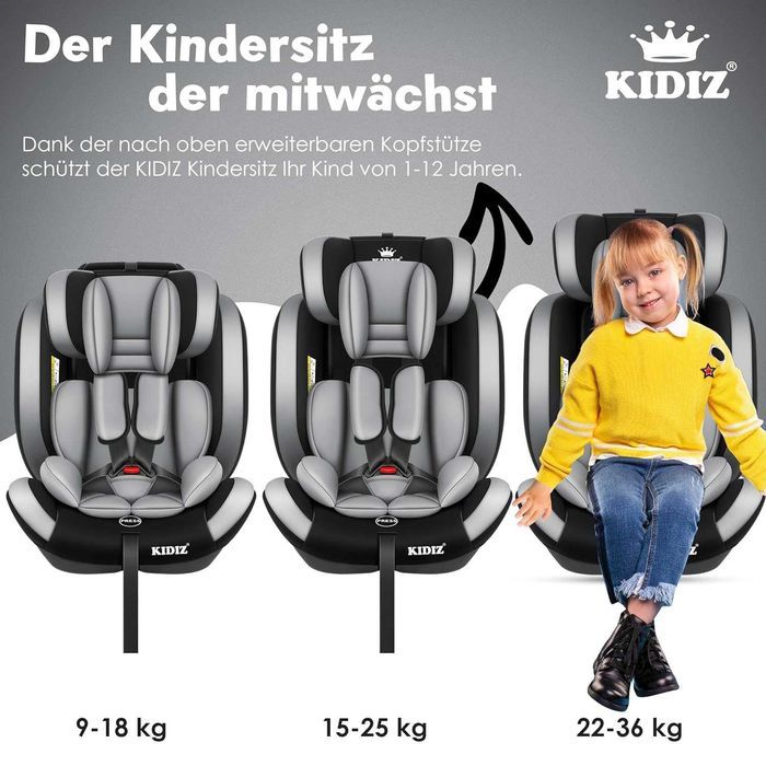 Nowy fotelik samochodowy / nosidełko / fotel 9-36kg / KIDIZ !4185!
