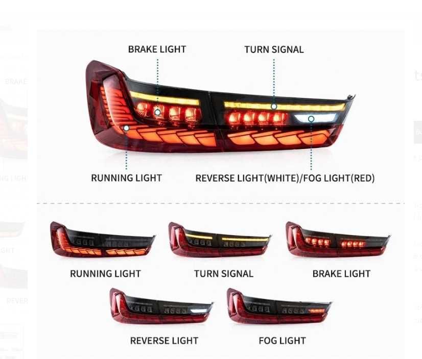 Lampy Tylne Oled BMW G20 GTS CS RED