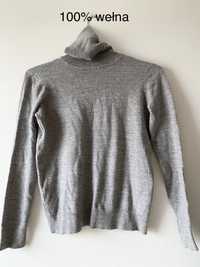 Uniqlo szary golf sweter