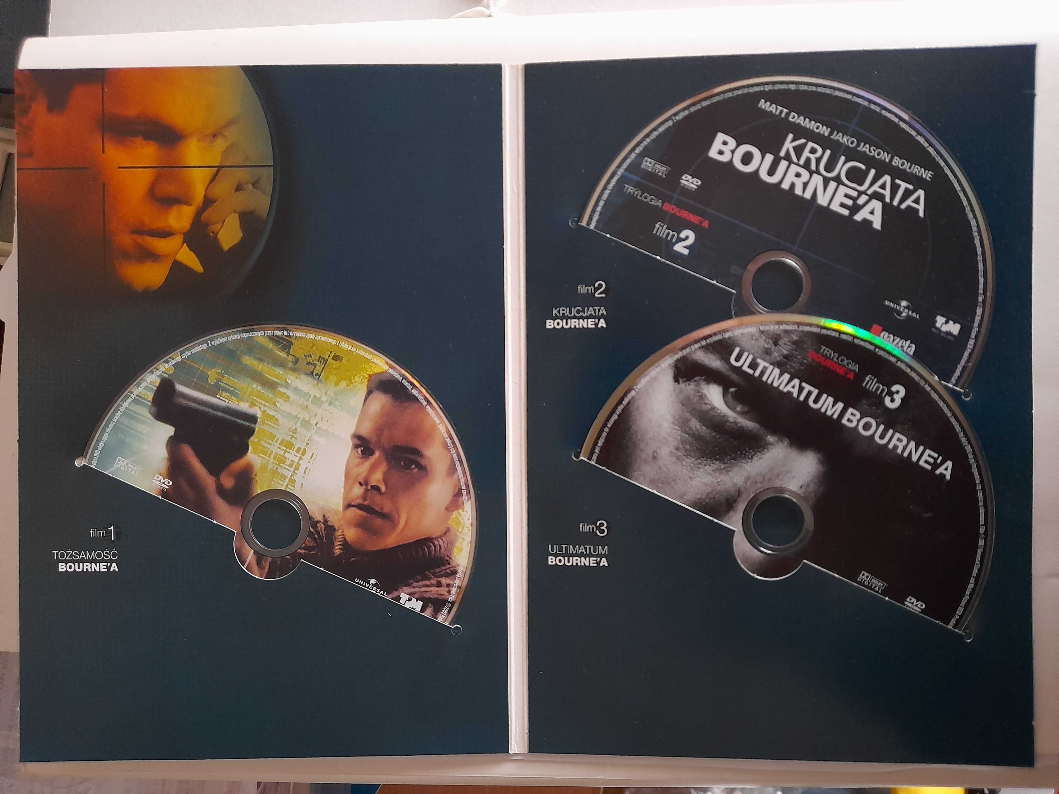 Tożsamość i Krucjata i Ultimatum Bourne'a (filmy na 3x DVD)