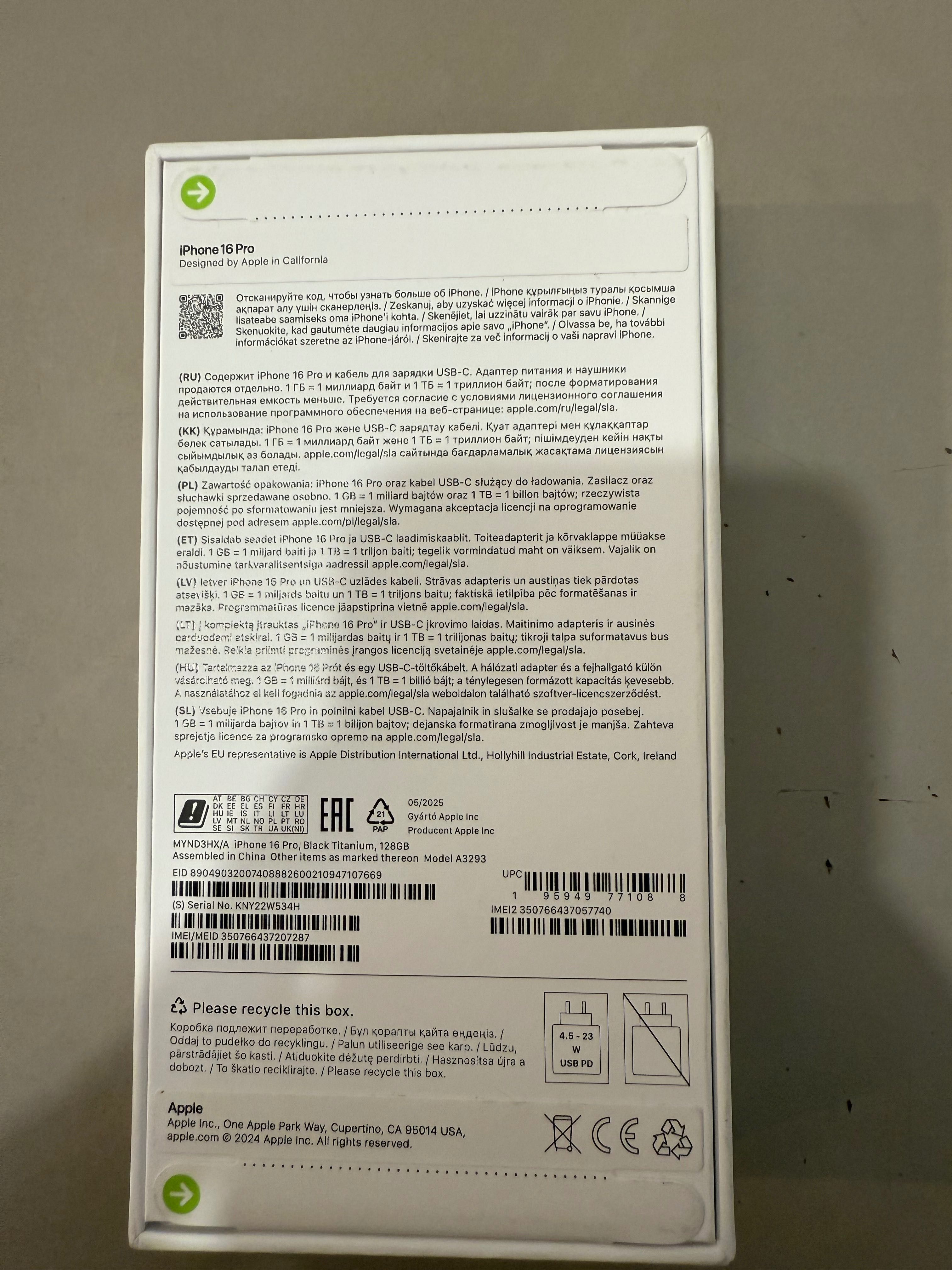 iPhone 16 pro nowy zamknięty czarny