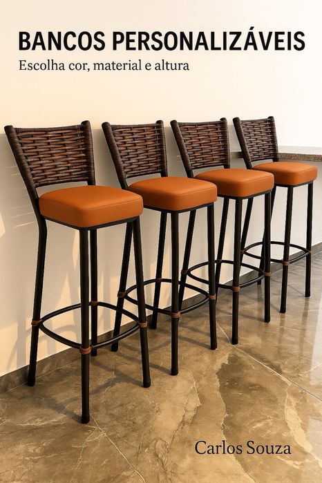 Banquetas Personalizáveis – Design Moderno e Acabamento Artesanal