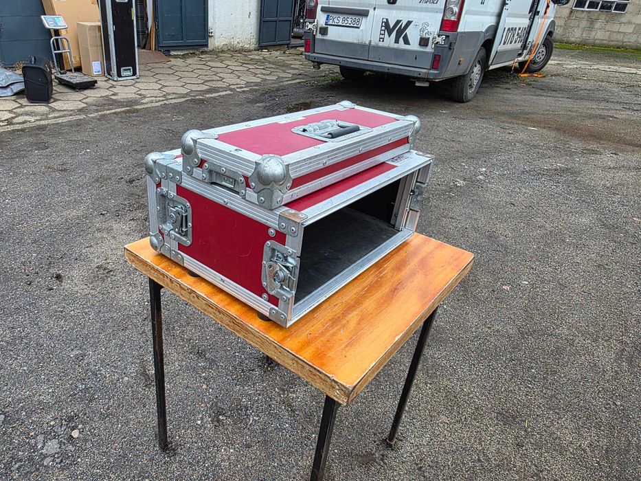 RACK 4U 1x szyna (34cm do klapy) double door case FAKTURA