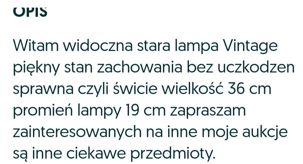 Lampa przenośna Prl