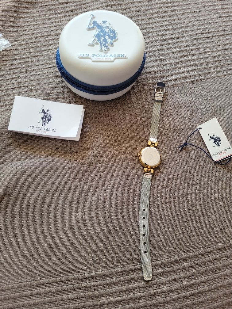 Zegarek damski US Polo Assn. Złoto plus srebro