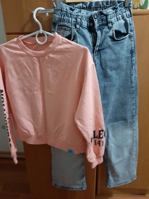 Джинсы и свитер на девочку 11 лет