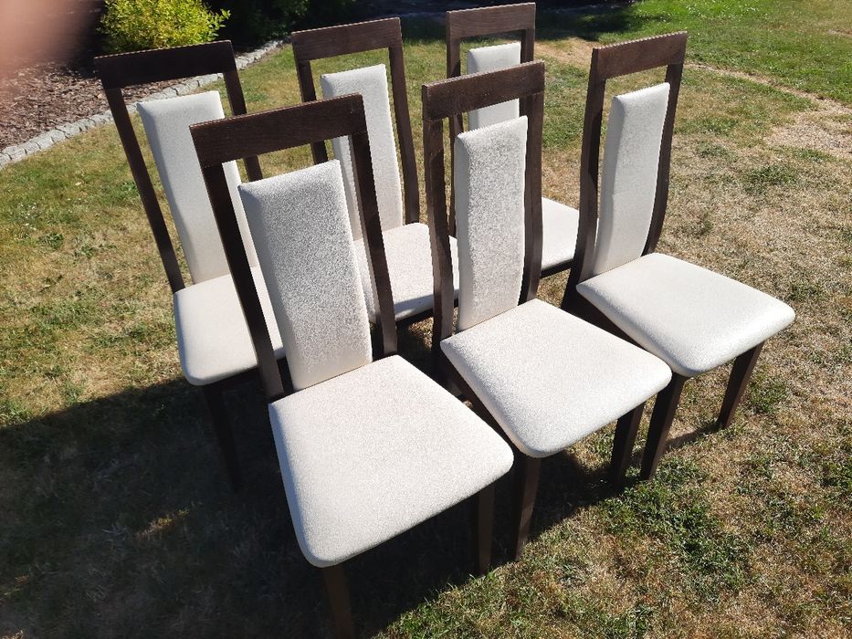 Komplet 6 krzeseł z eko skóry
