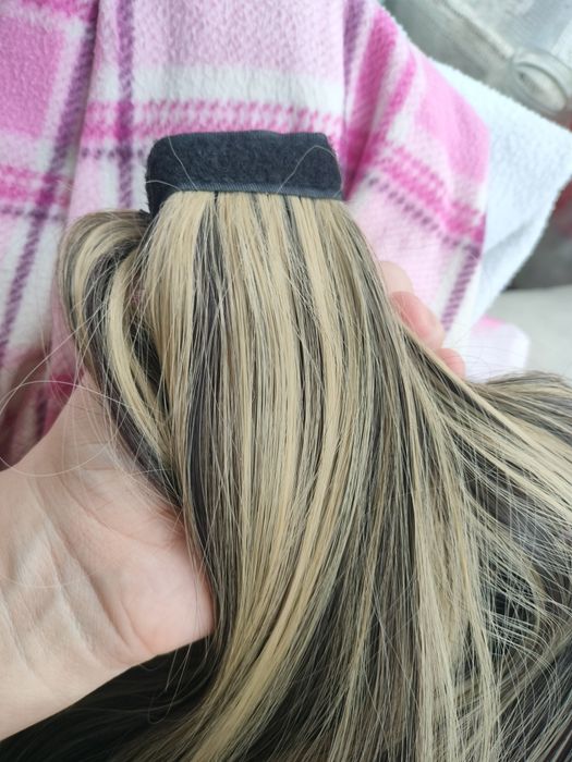 Хвост накладной термо  на заколке, липучке  55 см