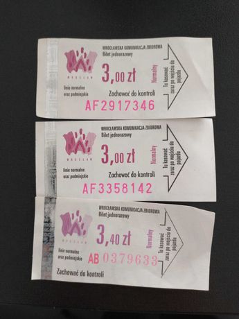 Bilety komunikacji miejskiej Wrocław