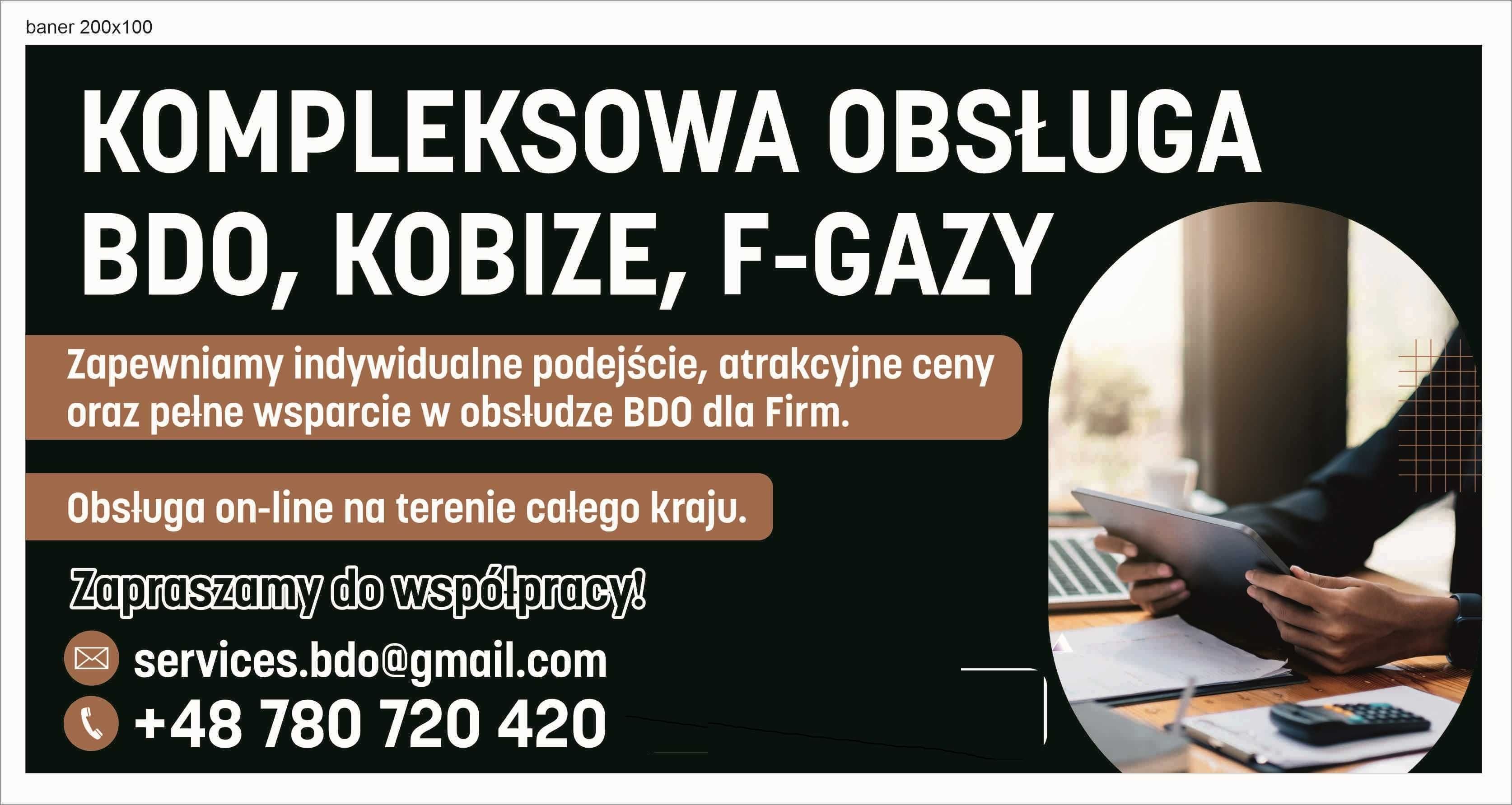BDO wnioski, sprawozdania, obsługa. KOBIZE, F-GAZY