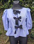 Bluzka zainspirowana Ganni Cotton-Poplin Peplum Blouse