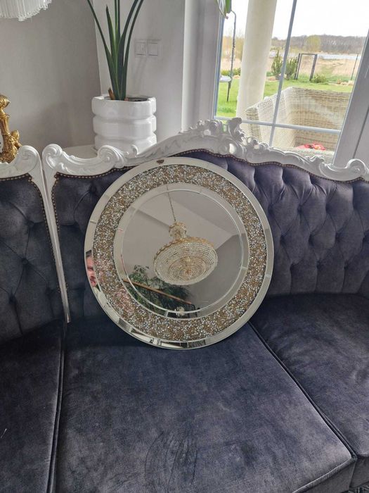 Lustro glamour okragłe 60 cm