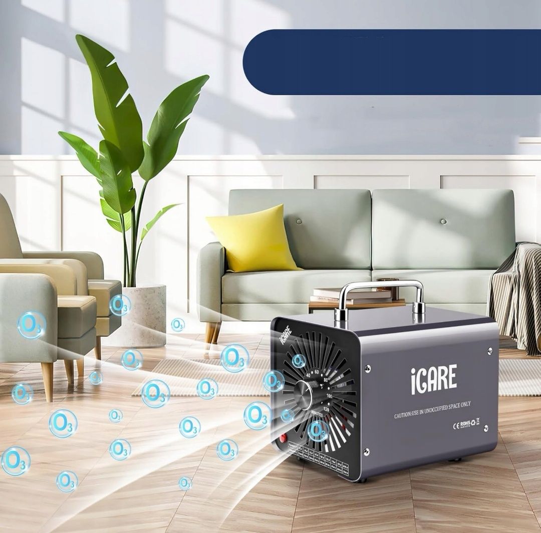 Generator ozonu ICARE 30000 Mg/h, 45W, 45 dB, 16,3 x 21,5 x 16 cm, sza