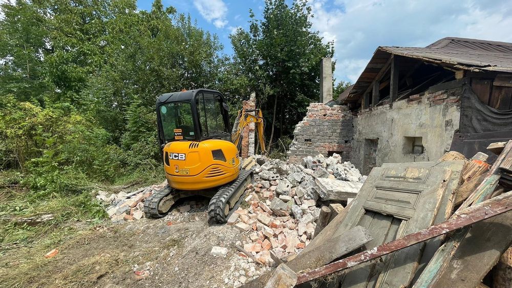 Prace ziemne, koparka, wozidło, Ustroń i okolice