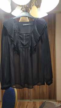 Bluzeczka czarna elegancka przezroczysta M