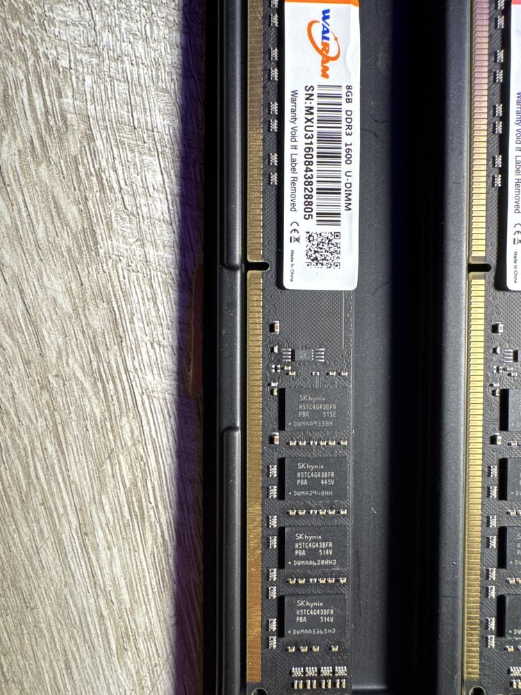 Оперативная память (озу) ddr3 16 gb.