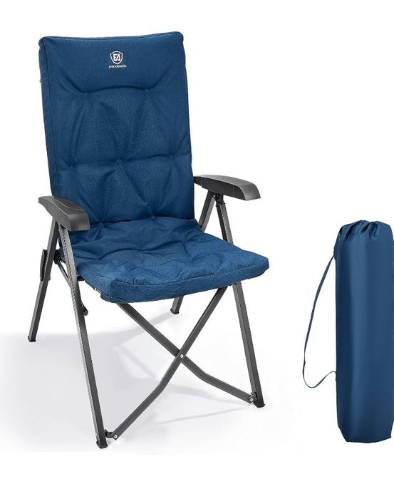 Luksusowe krzesło kempingowe,ogrodowe, z regulacją oparcia