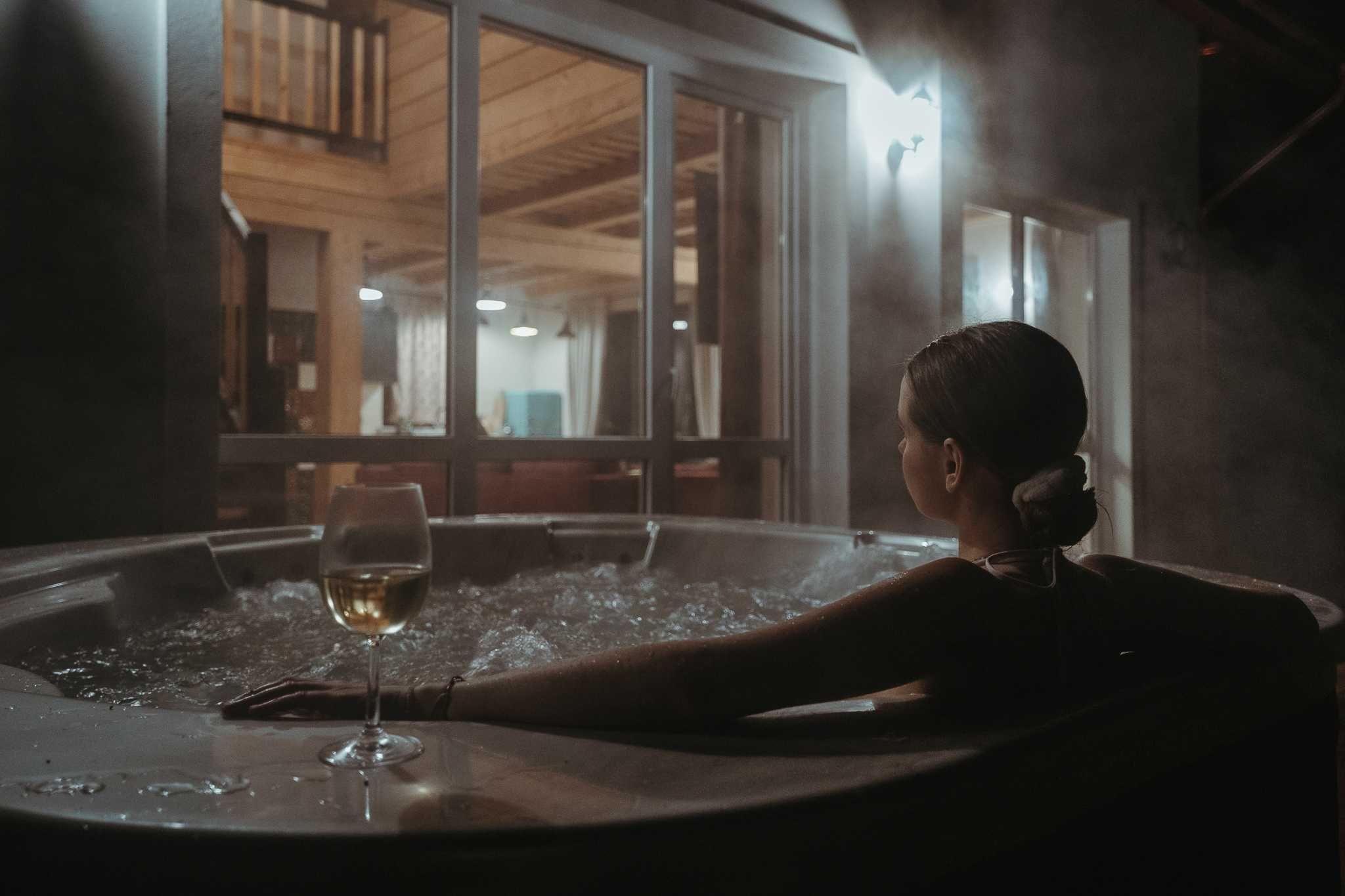 Dom Biały - nad jeziorem Staw Wigry domek mazury jacuzzi plaża pomost