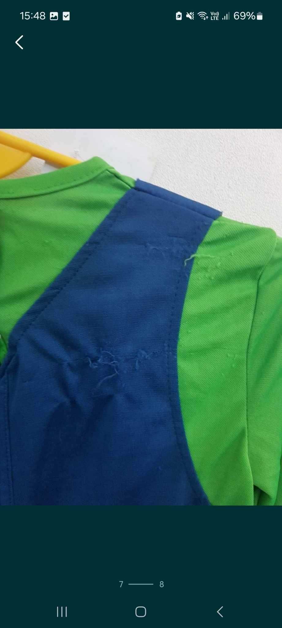 Strój przebranie Luigi Super Mario rozmiar 128 - 134 cm. B114