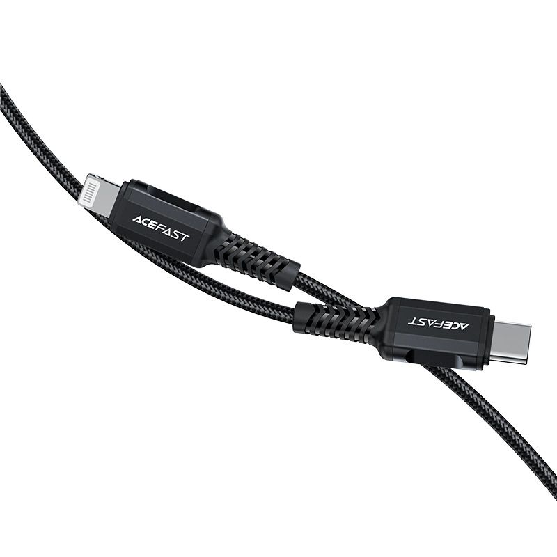 Kabel Acefast C4-01 Lightning - Usb-C Pd 30W 3A 480Mb/S 1,8M - Czarny