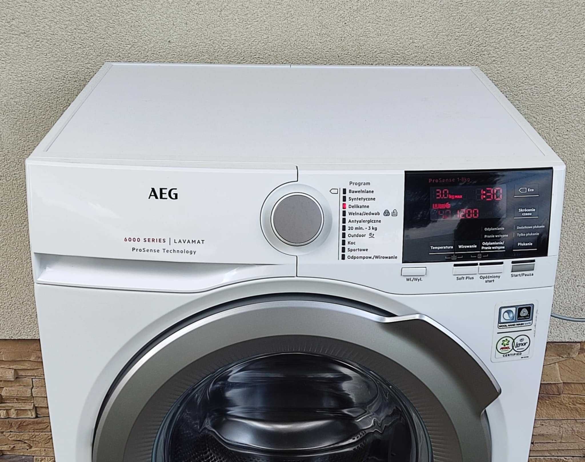 Pralka AEG L6FBG48SP! A3+! 1400 obr! 8 kg! ProSense! Inwerter!