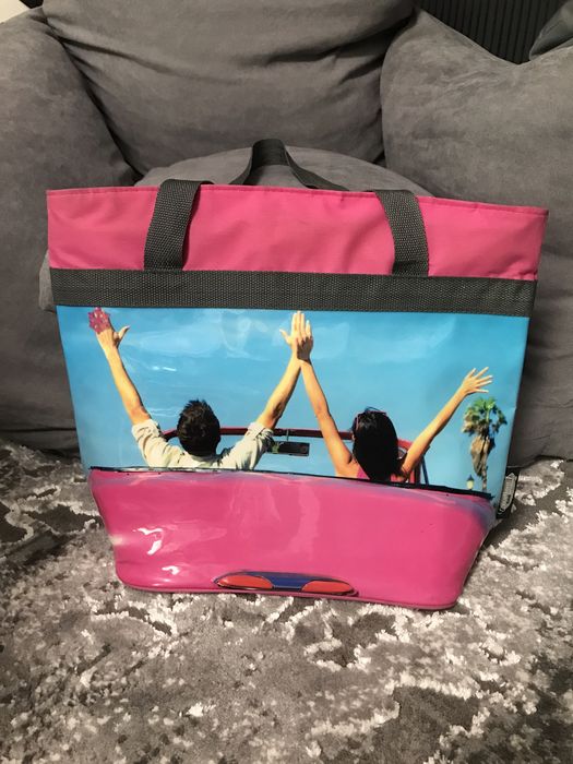 Пляжна сумка - холодильник рожева