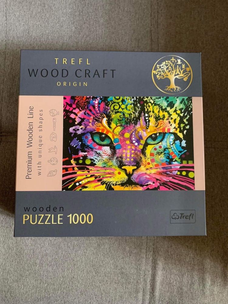 Puzzle drewniane Trefl kot 1000