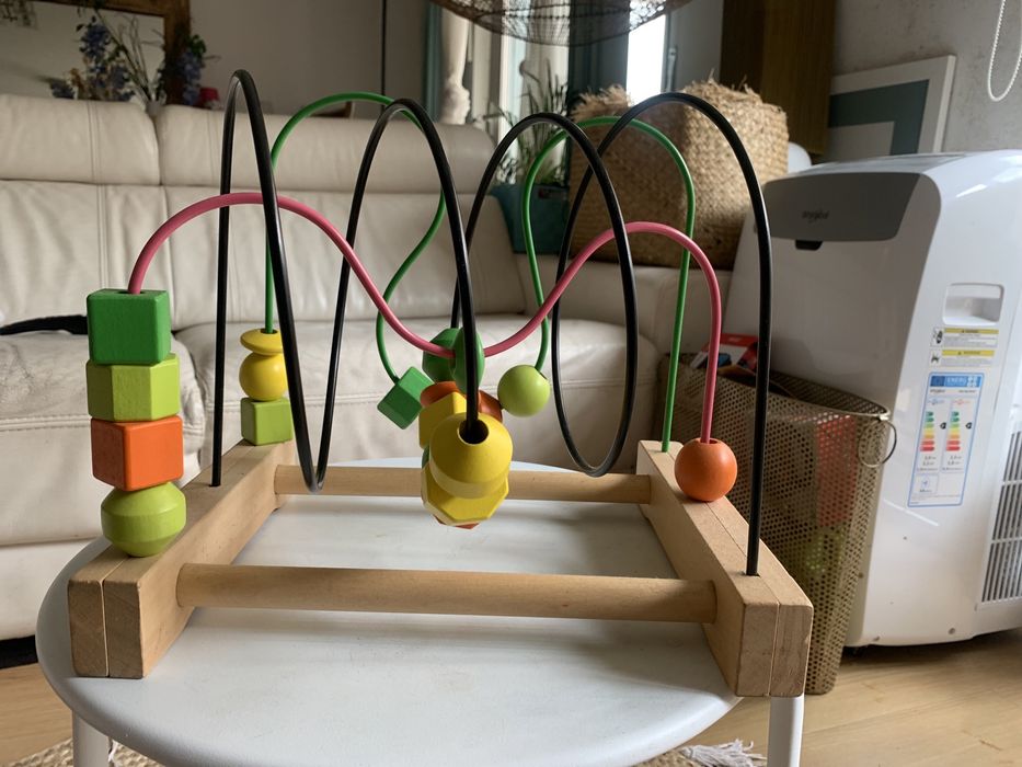 Labirinto ábaco formas madeira