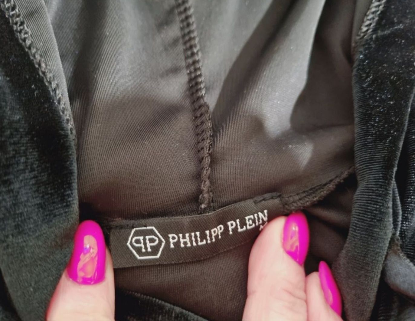 PHILIPP PLEIN- bluza welurowa.  Rozmiar M