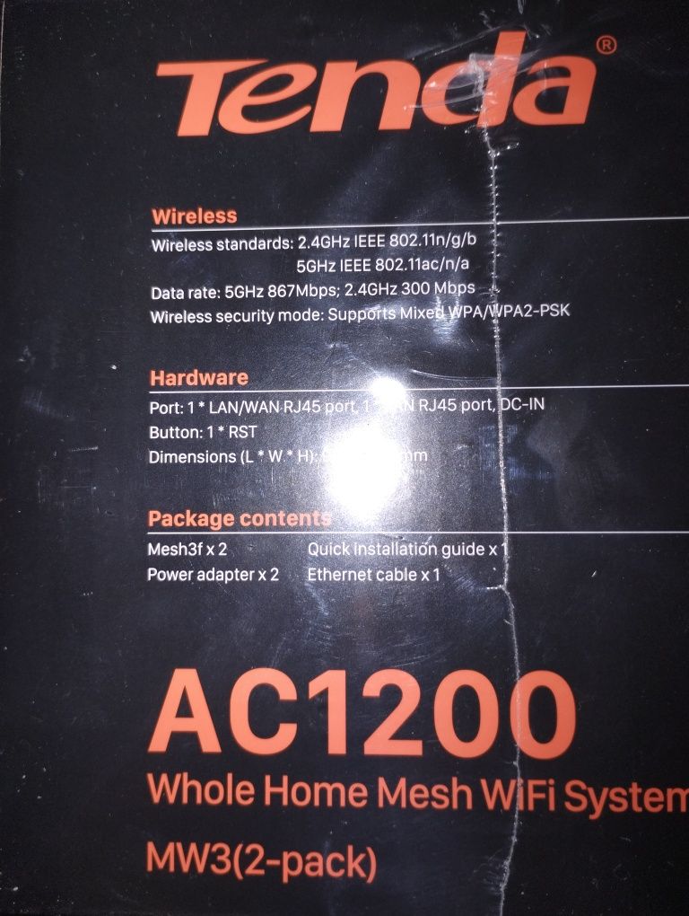 Router Mesh TENDA Nova AC1200 MW3 dwupak