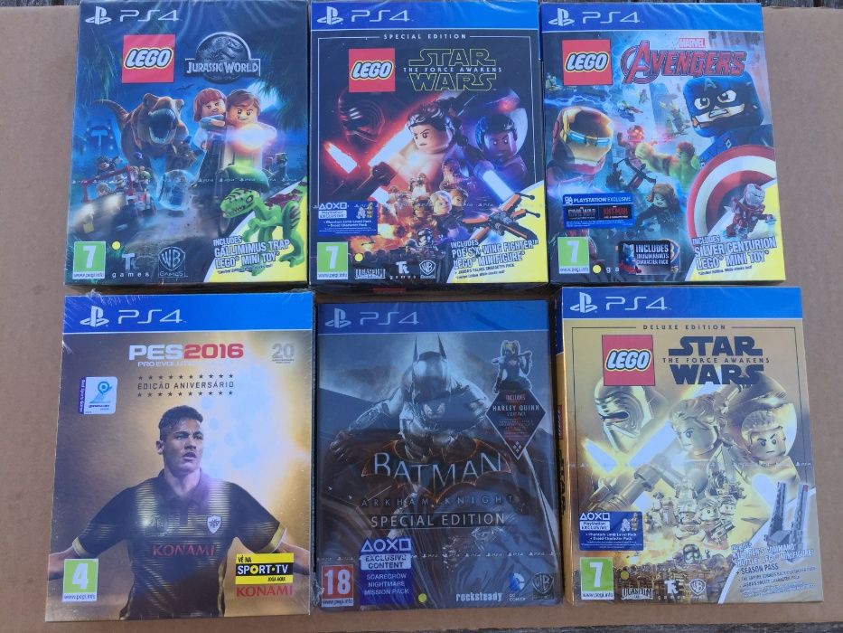 Jogos PS4 XBOX One PS3 Lego Star Wars Hobbit Jurassic PES Hitman etc