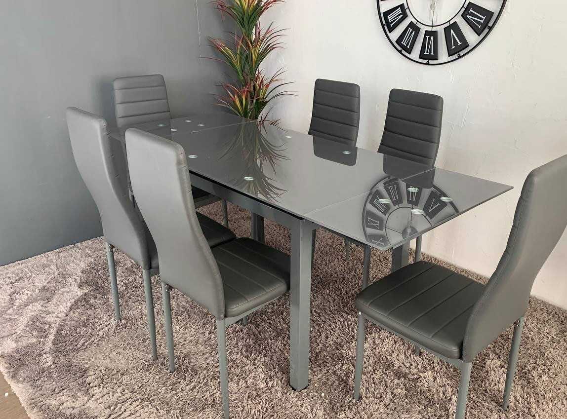 novaa!! mesa de jantar extensivel com 6 cadeiras