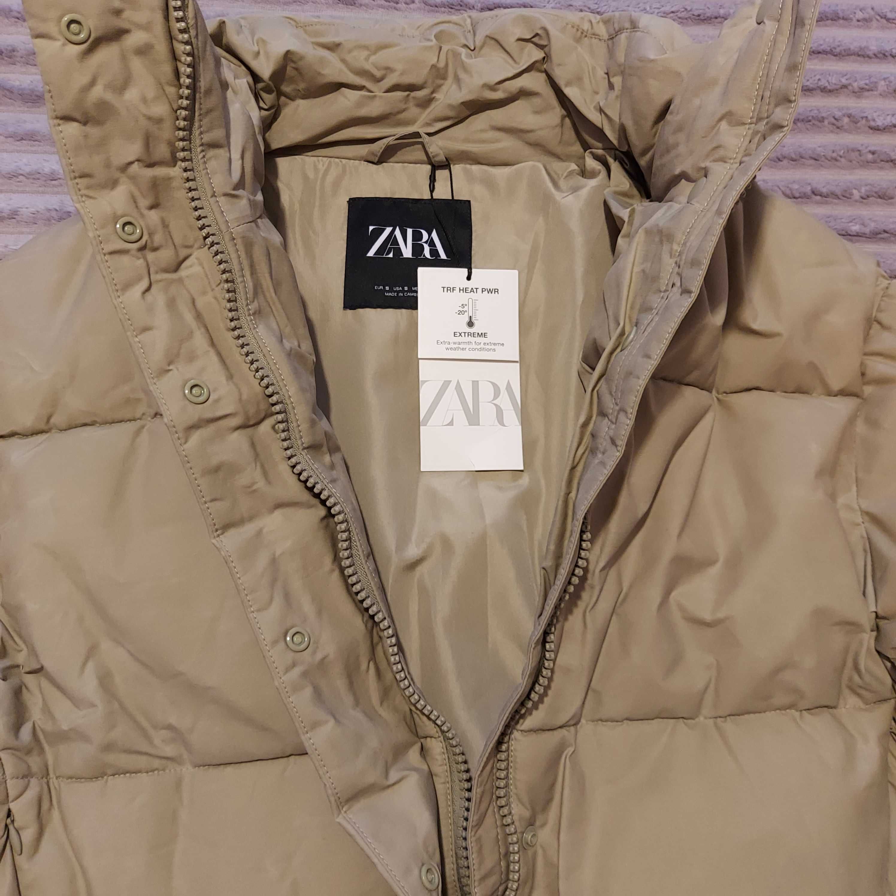 S-M Zara Куртка пуффер оверсайз зимняя демисезонная новая коллекция