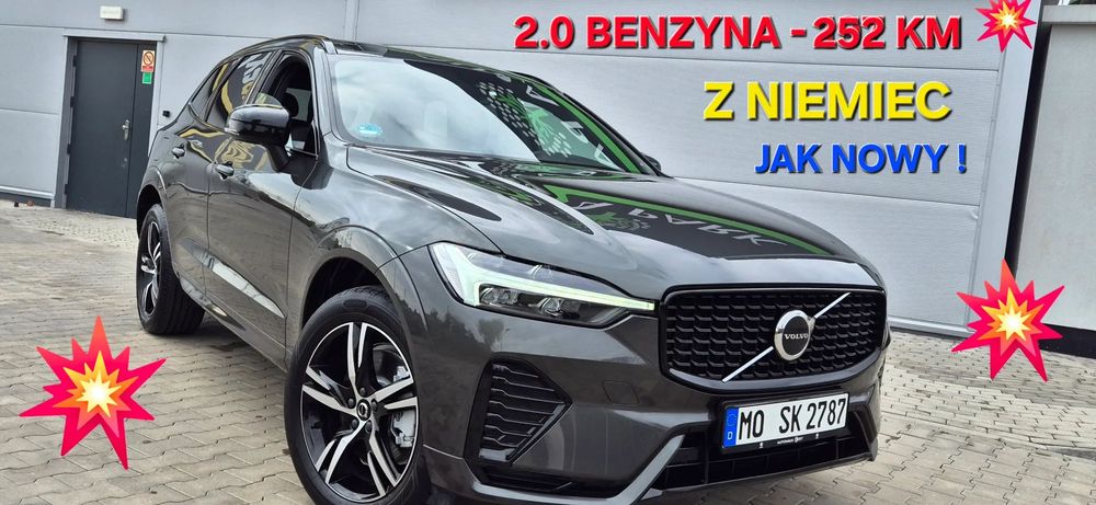 Volvo XC 60 2.0 Benzyna- 254 Km - R- Design Kamery- Panorama- Skóry- Full Led