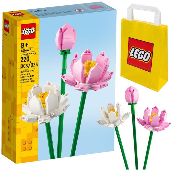 Klocki Lego 40647 Kwiat Lotosu Kwiaty Bukiet Prezent Dzien Mamy + Torb