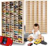 DREWNIANA PÓŁKA NA AUTA resoraki MDF organizer HOT WHEELS 90 przegród