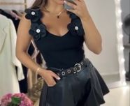 Body z kwiatami Premium cyrkonie