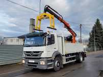 Mercedes-Benz AXOR 1833 330KM HDS ŻURAW DŹWIG SIODEŁKO KRÓTKI ROZSTAW OSI  ATLAS 105.2 Chwytak Rotator Niski Przebieg Euro5 nie PALFINGER HIAB