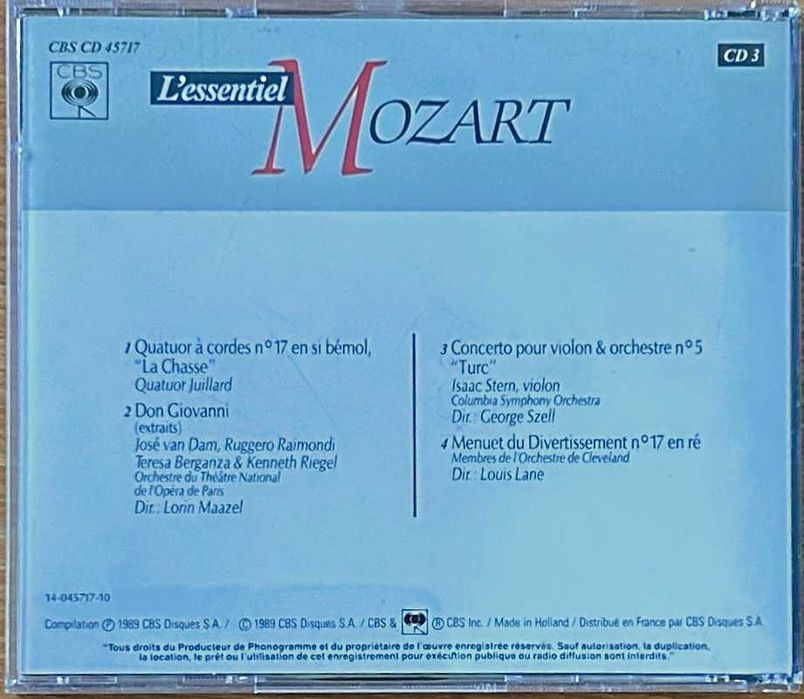 Mozart - The Essentials - 1989 - CD3
