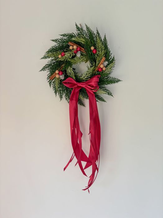 Wianek na drzwi wieniec świąteczny zima święta christmas