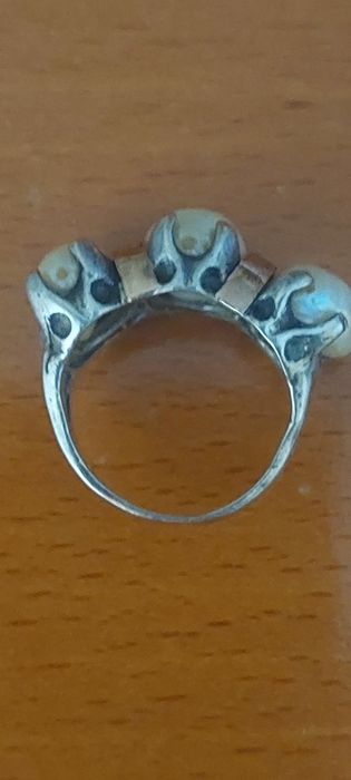 Pulseira em prata Pandora original mais anel em prata e ouro