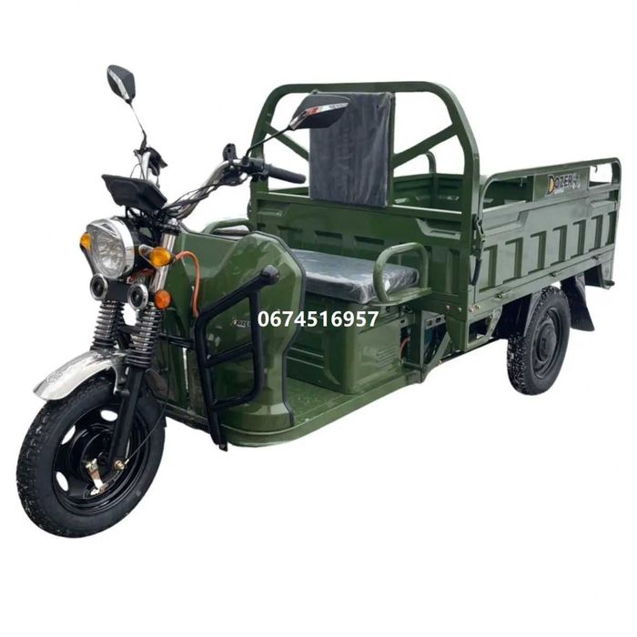 Электротрицикл грузовой DOZER Model 5 2000W Зеленый Дозер доставка