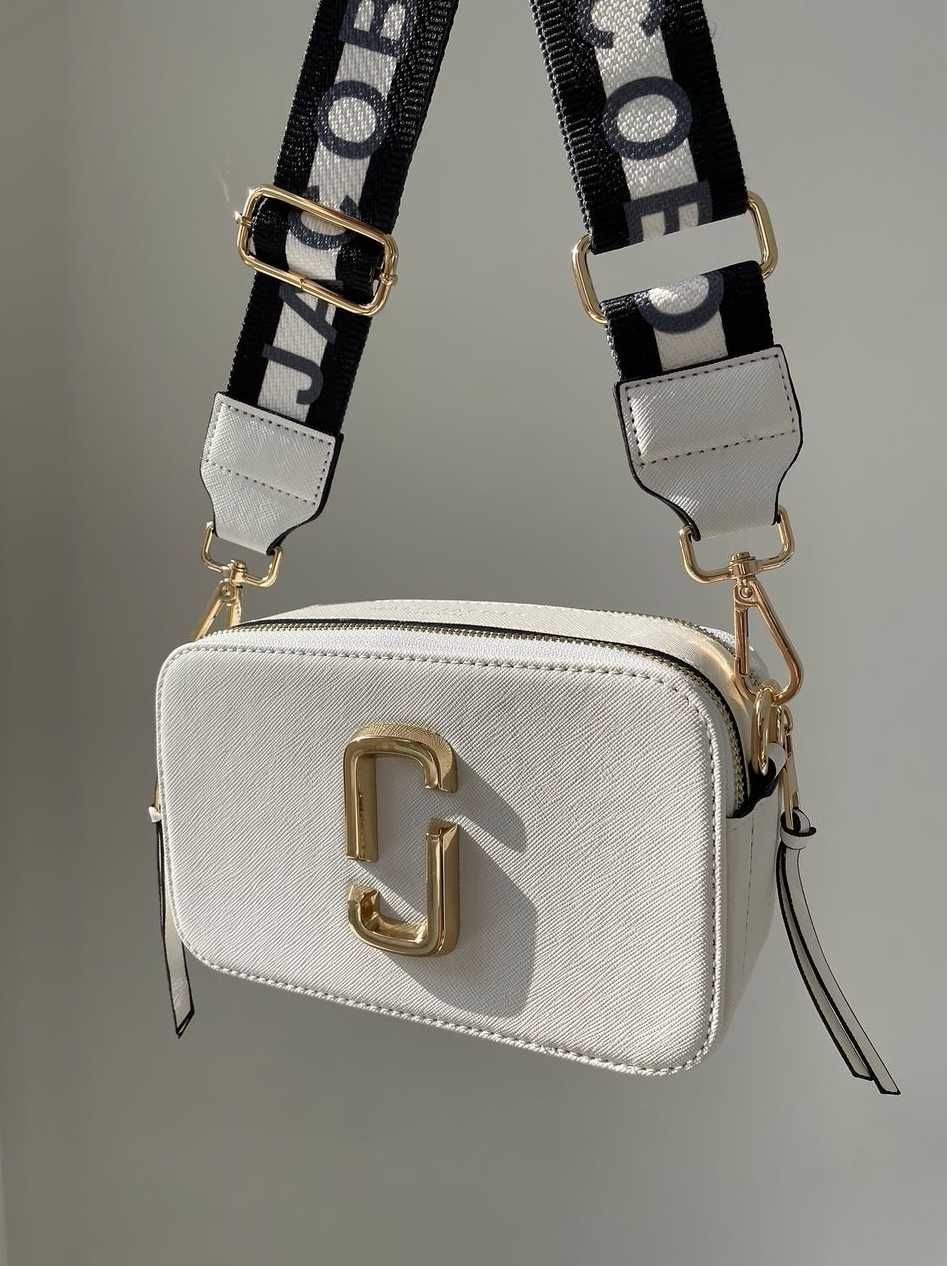 Жіноча сумочка Marc Jacobs Snapshot White/Gold