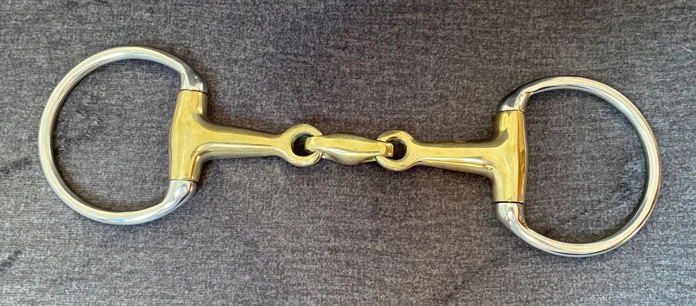 wędzidło oliwkowe 12,5 cm podwójnie łamane