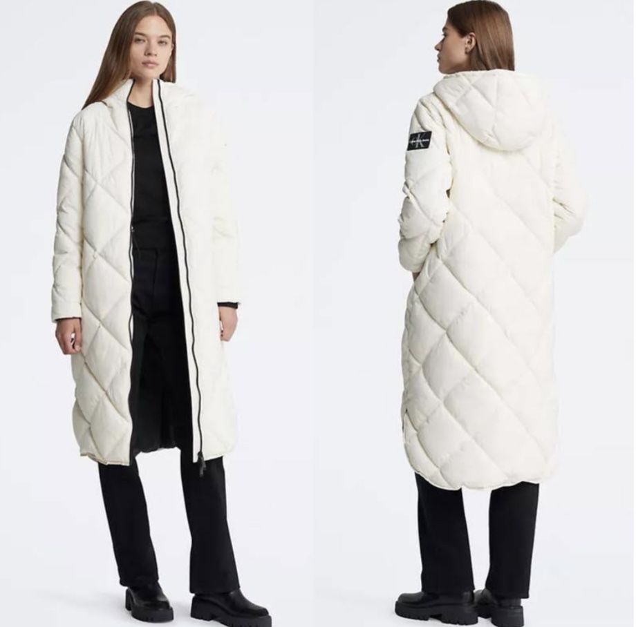 Пуховик оверсайз Calvin Klein Jeans Long Puffer . р.L-XL