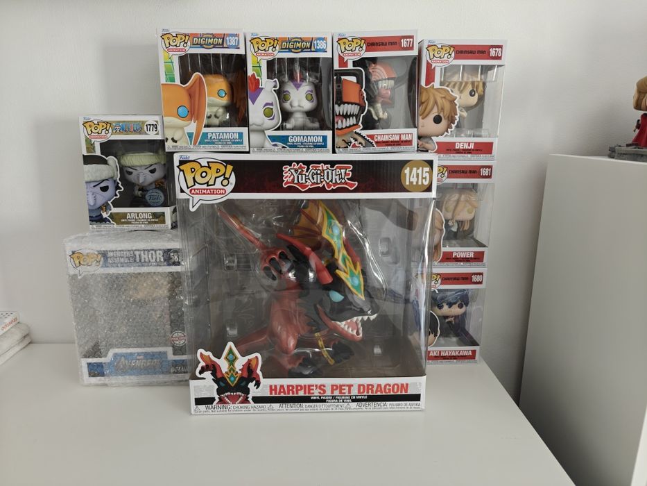 Lote Funko Pop's Yu-Gi-Oh, Chainsaw, Digimon, One Piece, Marvel