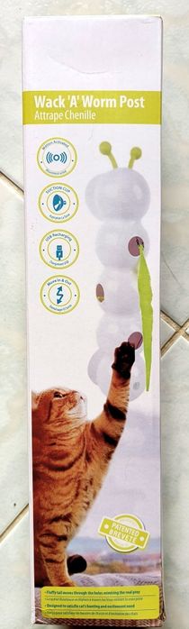 Interaktywna zabawka dla kota Wack a worm
