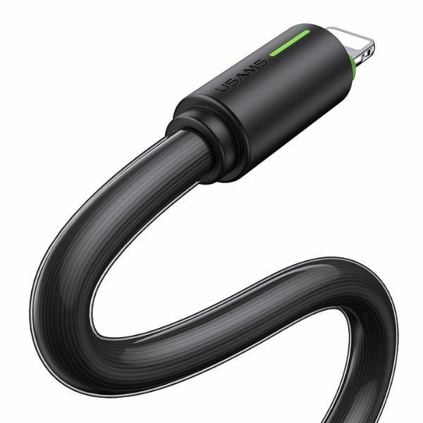 USAMS Kabel USB-C/Lightning 1m SJ73530W czarny/black YU Series