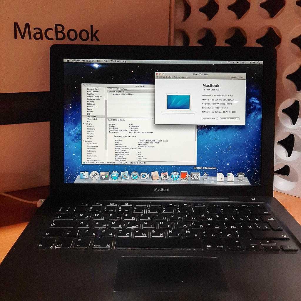 MacBook (Late 2007) 13" Mac OS X Lion 4Gb SSD 120Gb